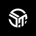 LJT letter logo design on black background. LJT creative initials letter logo concept. LJT letter design Royalty Free Stock Photo