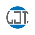 LJT letter logo design on white background. LJT creative initials circle logo concept. LJT letter design Royalty Free Stock Photo