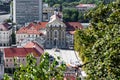 Ljubjana, Slovenia - Aug 17, 2019 - Aerial view on the old town in Ljubjana Royalty Free Stock Photo