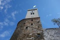 Ljubljana castle tower image with blue sky