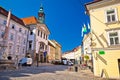 Ljubljana central square city hall view Royalty Free Stock Photo