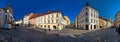 Ljubljana central square panoramic view