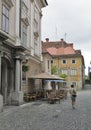 Ljubljana narrow street in Slovenia Royalty Free Stock Photo