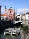 Ljubljana's city center, river Ljubljanica, Triple Bridge