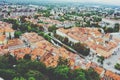 Ljubljana, Slovenia - August 15, 2017 - panoramic view to the old city from the top Royalty Free Stock Photo