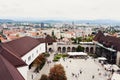 Ljubljana Slovenia - August 15, 2017: View of the square inside the castle Royalty Free Stock Photo