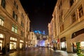 LJUBLJANA, SLOVENIA - DECEMBER 21, 2017: Advent December night Royalty Free Stock Photo