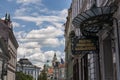 Ljubljana, Slovenia, Europe, Dragon city, skyline, canopy, architecture, Art Nouveau, Mestna Hranilnica Ljubljanska, bank, sign