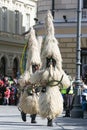 Ljubljana, Slovenia / Slovenia - FEBRUARY 02 2019: Carnival in Slovenia with some traditional Slovenian mask such as kurent, which