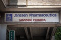 Old logo of Janssen Pharmaceutica and Janssen Chimica in Ljubljana office.