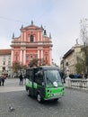 Electric-powered vehicle named Kavalir Cavaliers in Ljubljana, Slovenia.
