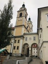 St. Nicholas` Cathedral in Ljubljana, Slovenia.