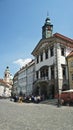 Ljubljana, Slovenia - 07/19/2015 - Town hall in historic center, sunny day Royalty Free Stock Photo