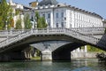 Ljubljana Triple Bridge Royalty Free Stock Photo