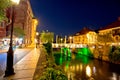 Ljubljanica river waterfront in Ljubljana evening view