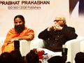 LK Adwani Former Indian Deputy Prime Minister and Yoga Guru Baba Ramdev