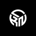 LKN letter logo design on black background. LKN creative initials letter logo concept. LKN letter design Royalty Free Stock Photo