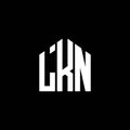 LKN letter logo design on BLACK background. LKN creative initials letter logo concept. LKN letter design.LKN letter logo design on Royalty Free Stock Photo