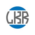 LKR letter logo design on white background. LKR creative initials circle logo concept. LKR letter design