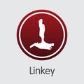 LKY - Linkey. The Logo of Crypto Coins or Market Emblem.