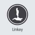 LKY - Linkey. The Logo of Cryptocurrency or Market Emblem.