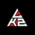 LKZ triangle letter logo design with triangle shape. LKZ triangle logo design monogram. LKZ triangle vector logo template with red Royalty Free Stock Photo