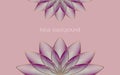Lotus Banner Template, Purple Flower of Life. Sacred Geometry. Symbol of Harmony and Balance. Sign of purity. Chakra Yoga design Royalty Free Stock Photo