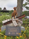 9/ll Statue Honors Search and Rescue Dogs Royalty Free Stock Photo
