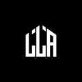 LLA letter logo design on BLACK background. LLA creative initials letter logo concept. LLA letter design.LLA letter logo design on Royalty Free Stock Photo
