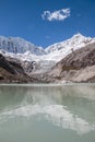 Llaca lagoon Andes Huaraz Peru Royalty Free Stock Photo