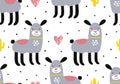 Llama baby cartoon pattern