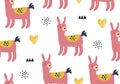 Llama baby cartoon pattern