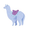 Llama cartoon alpaca mexico Peru desert vector. Color illustration Royalty Free Stock Photo