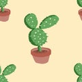 cacti cartoon mexico Peru desert vector. Color illustration