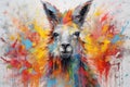 llama form and spirit through an abstract lens. dynamic and expressive llama print by using bold brushstrokes, Cute Lama Royalty Free Stock Photo