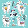 Llama hand drawn