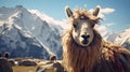 Llama in the Himalayas