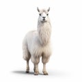 Llama isolated on white created with Generative AI Royalty Free Stock Photo