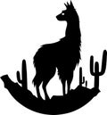 Llama Logo Monochrome Design Style
