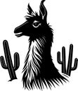 Llama Logo Monochrome Design Style