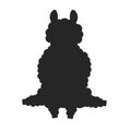 Llama Silhouette Vector. Best Llama Icon Vector Illustration EPS Royalty Free Stock Photo