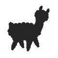 Llama Silhouette Vector. Best Llama Icon Vector Illustration EPS Royalty Free Stock Photo