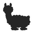 Llama Silhouette Vector. Best Llama Icon Vector Illustration EPS Royalty Free Stock Photo