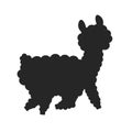 Llama Silhouette Vector. Best Llama Icon Vector Illustration EPS Royalty Free Stock Photo