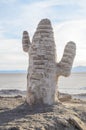 Llama statue made of salt at Salinas Grandes in Jujuy, Argentina Royalty Free Stock Photo