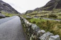 The Llanberis Pass and the A4086 Road, Snowdonia Royalty Free Stock Photo