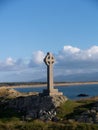 Llanddwyn island Celtic Cross Royalty Free Stock Photo