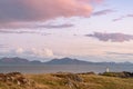 The Llanddwyn island lighthouse, Goleudy Twr Bach at Ynys Llanddwyn on Anglesey, North Wales Royalty Free Stock Photo