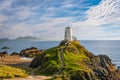 Llanddwyn island lighthouse Royalty Free Stock Photo