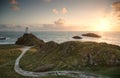 Llanddwyn lighthouse Royalty Free Stock Photo